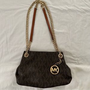 Preloved Michael Kors Signature Logo Shoulder & Crossbody Bag